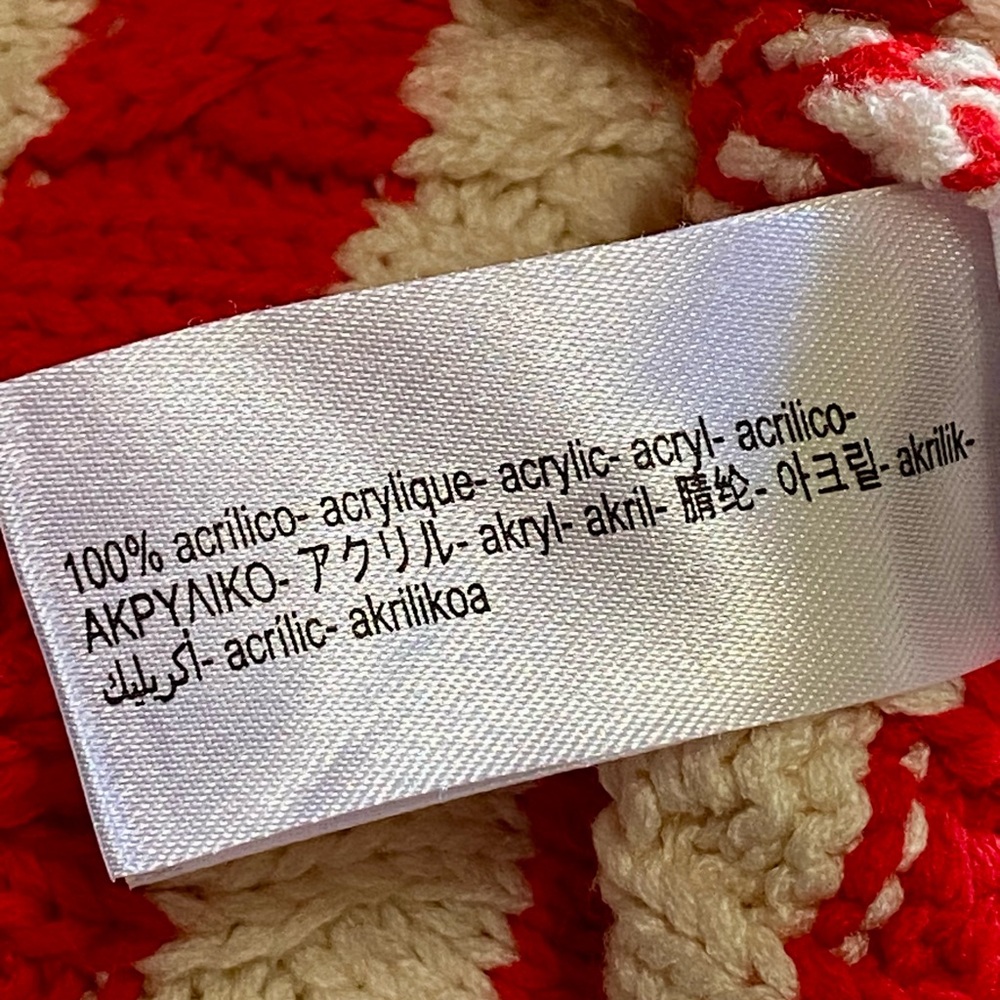 Zara Red & White Striped Knit Cardigan – Size M - Picture 7 of 9